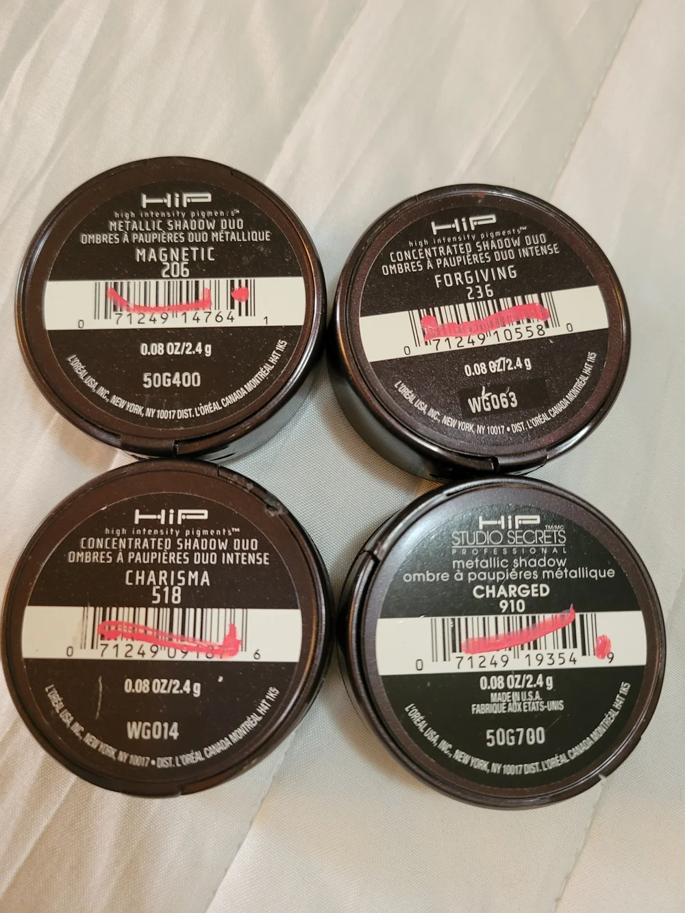L'Oréal HiP Metallic Shadow Duo Set - Blue, Purple, Brown, Taupe